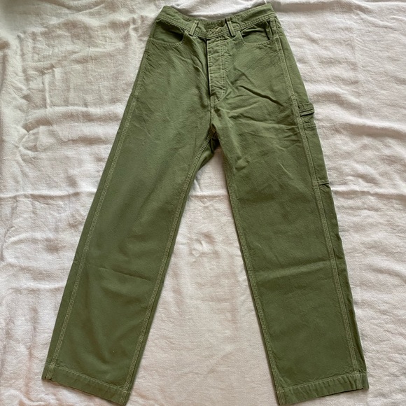 Jesse Kamm Green Straight Leg Jeans